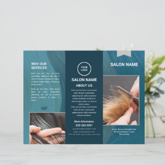 Salon de cheveux Brochure et Barbershop Trifold