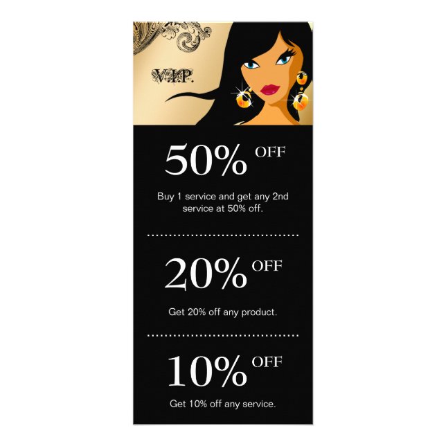 Salon de cheveux Cartes de marketing Gold Eyelash  (Devant)