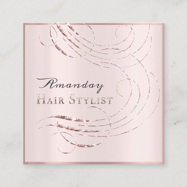 Salon de coiffure - Carte de rendez-vous Pink Past (Devant)