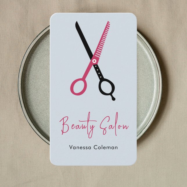 Salon de coiffure de beauté minimale Carte de visi (Créateur téléchargé)