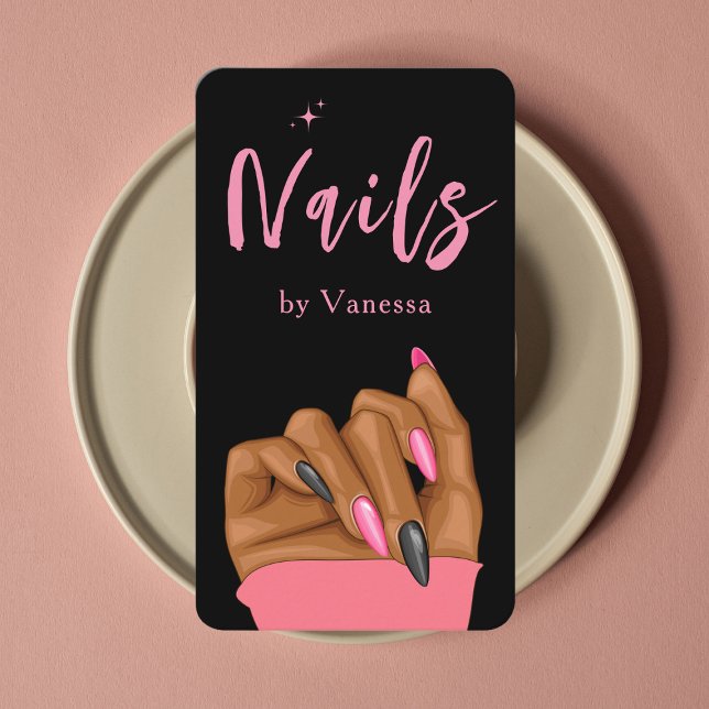 Salon de l'artiste des ongles Qr Code Carte de vis (Créateur téléchargé)