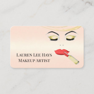 Salon de maquillage Cartes de visite roses de beau