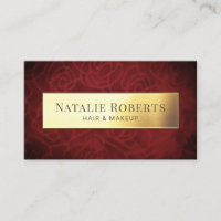 Salon de maquillage Étiquette de velours rouge Bou