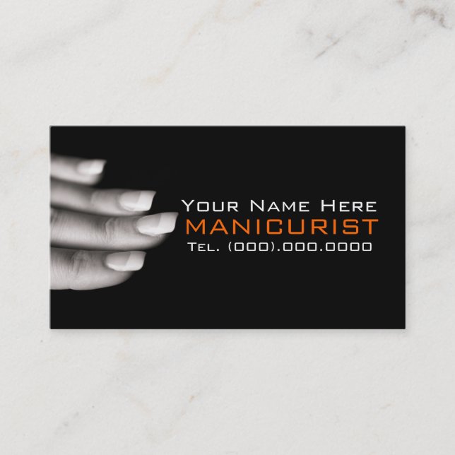 Salon de ongle Manicurist Cartes de visite profess (Devant)