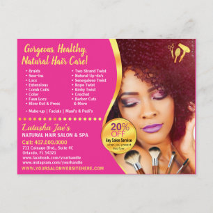 Salon de soins de cheveux naturels Styliste Modèle