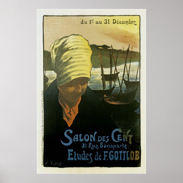 Salon Des Cent ~ Etudes de F. Gottlob Poster (Vorne)