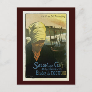 Salon Des Cent ~ Studien von F. Gottlob Postkarte