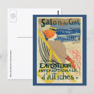 Salon des Cents von Toulouse Lautrec, Jugendstil Postkarte