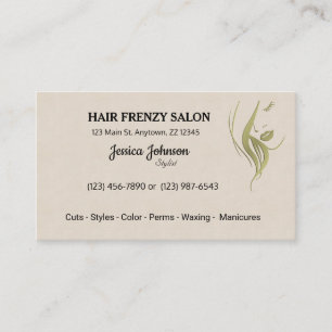 Salon des cheveux Cartes de visite de beauté