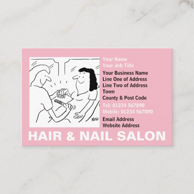 Salon des cheveux et ongles Carte des rendez-vous  (Devant)