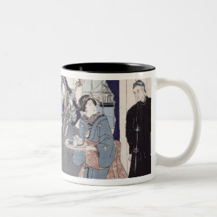 Salon eines Hauses der fremden Kaufleute an Zweifarbige Tasse