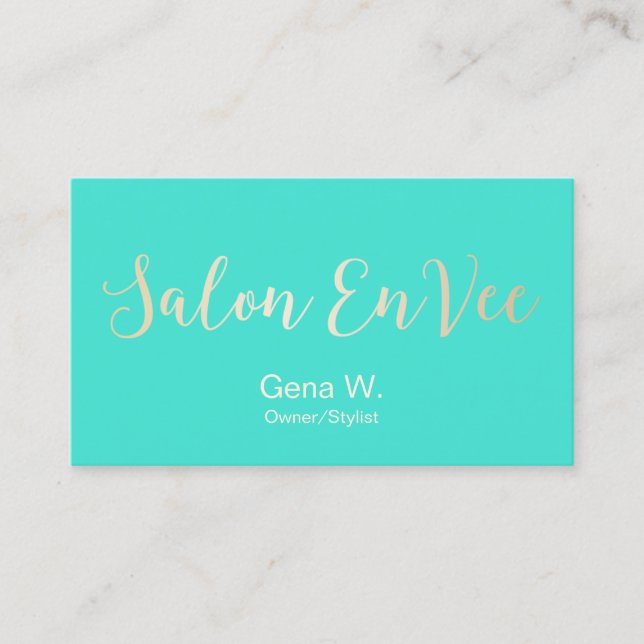 Salon Envee kundenspezifischer Visitenkarte (Vorderseite)