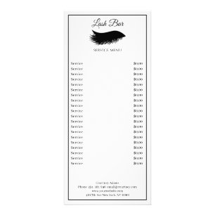 Salon Eye Lashes Flyer Rackkarte Werbekarte