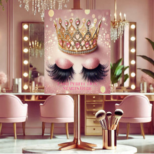 Salon Eyelash Parties scintillant rose