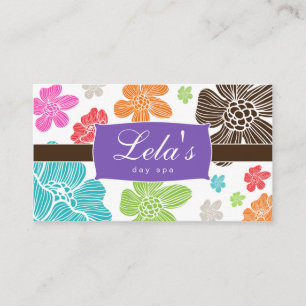 Salon Floral Carte de visite Spa Tropical violet