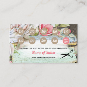 Salon Floral Fleur Rose Sucré Récompenses fidélité