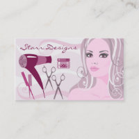Salon Friseur Female & Tools Business Card