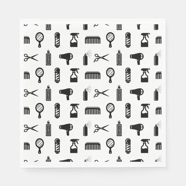 Salon & Friseur Muster CUSTOM FARBE Serviette (Vorderseite)