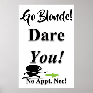 Salon-Friseur-Plakate trauen sich! Geh blond Poster