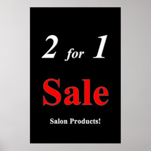 Salon-Friseurplakat 2-für-1-Angebot Produkte Poster
