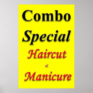 Salon Friseursalon Plakate Combo Haarschnitt & Man