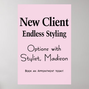 Salon Friseursalon Poster Haar Neuer Kunde Stylist