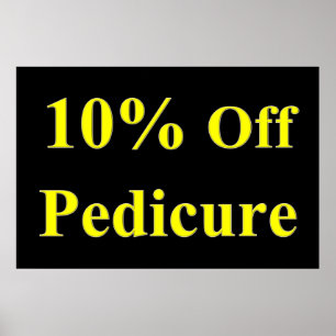 Salon-Friseursalons-Plakate 10% Rabatt auf Pedikür Poster