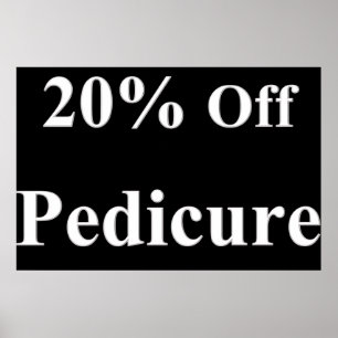 Salon-Friseursalons-Plakate 20% Rabatt auf Pedikür Poster