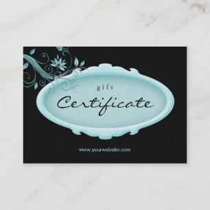 Salon-Geschenk-Zertifikat-Wellness-Center-blaues Rabattkarte