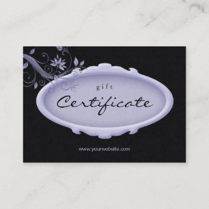 Salon-Geschenk-Zertifikat-Wellness-Center-lila Mit Rabattkarte