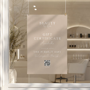 Salon-Geschenkgutschein-Promo-Poster mit QR-Code Poster