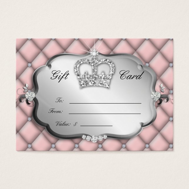 Salon Gift Card Tufted Diamond Crown (Vorderseite)