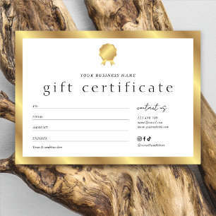 Salon Glam Gold Effekt Moderne Geschenkkarte