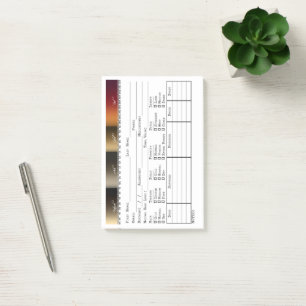 Salon Hair Color Client Record Card Post-it Klebezettel