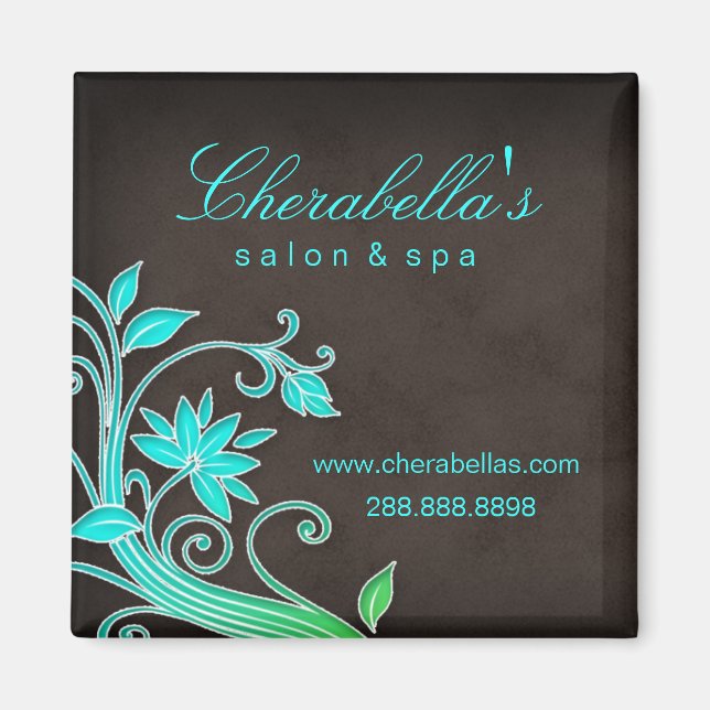 Salon Kühlschrankmagnet Wellness-Center Floral Tre (Vorne)
