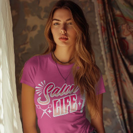 Salon Life Hair Stylist Geschenk für Haartrockner  T-Shirt