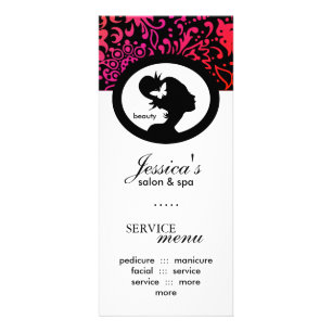 Salon Marketing Cards Schmetterling Frauen farbig Werbekarte