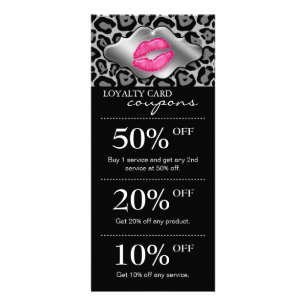Salon-Marketing kardiert Leopard-rosa glatte Werbekarte
