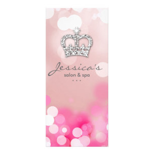 Salon-Marketing kardiert rosa Lippen u. Werbekarte
