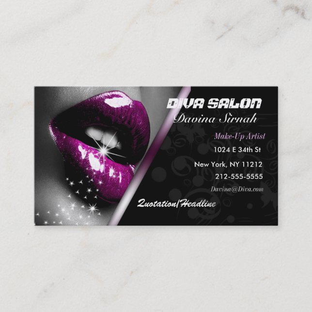 Salon-Maskenbildner-Visitenkarte Visitenkarte (Vorderseite)