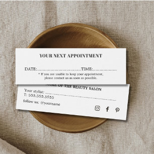 Salon minimaliste simple de beauté noir blanc