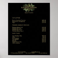 Salon Modern Botanik Black Price List