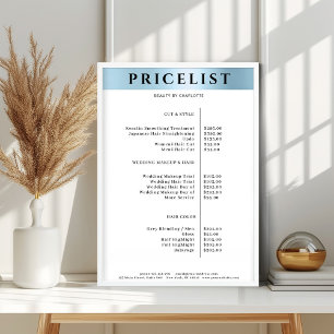 Salon moderne SimpelBlue Liste des prix Poster