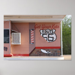 Salon Mural auf Route 66, New Mexico Poster