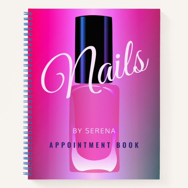 Salon Nails moderne élégant livre de rendez-vous r (Devant)