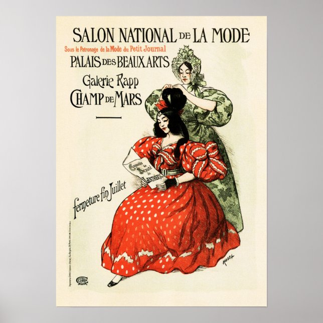 Salon National de la Mode Old French Fashion Show Poster (Vorne)
