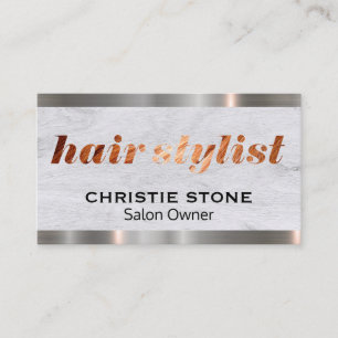 Salon Owner Logo-Typ für Hair-Stylist Visitenkarte