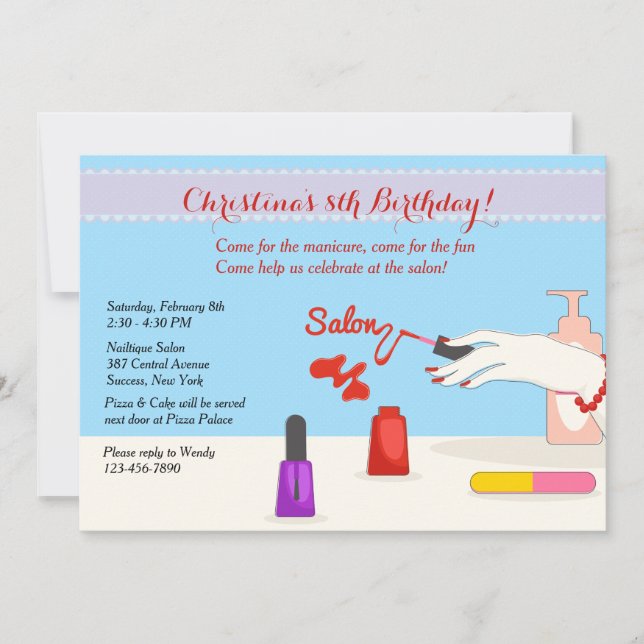 Salon-Party Einladung (Vorderseite)