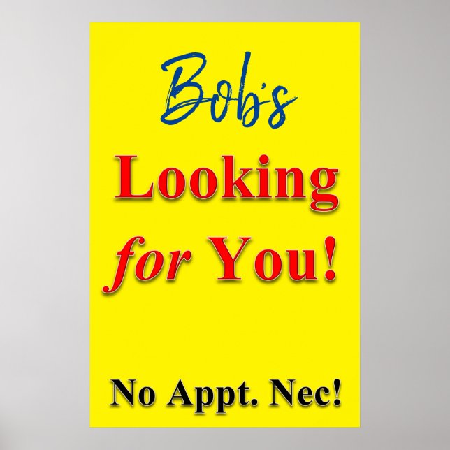 Salon Posters Barbershop Vous Cherchant (Devant)