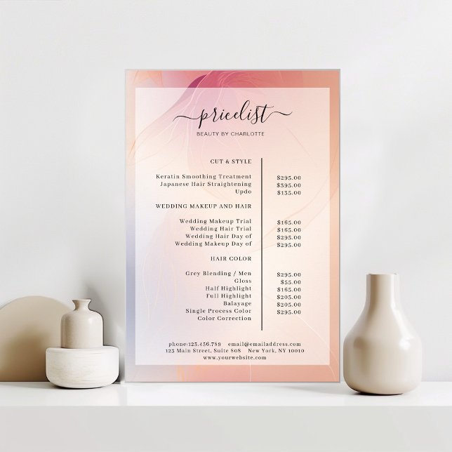 Salon-Preisliste Poster (Von Creator hochgeladen)